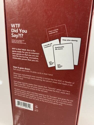 cards against humanity drinking game|wtf did you say game.